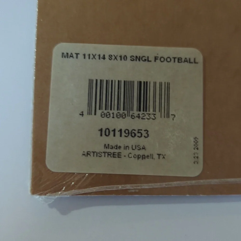 Designer Mat 8 x 10 Football Textured For 11 x 14 Frame Pigskin Design New